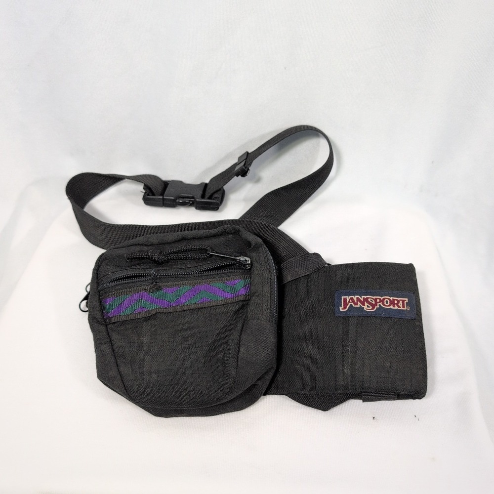 Vintage JANSPORT Fanny Pack W/ Bottle Holder Aztec FLAW HIKING/CAMPING USA Made